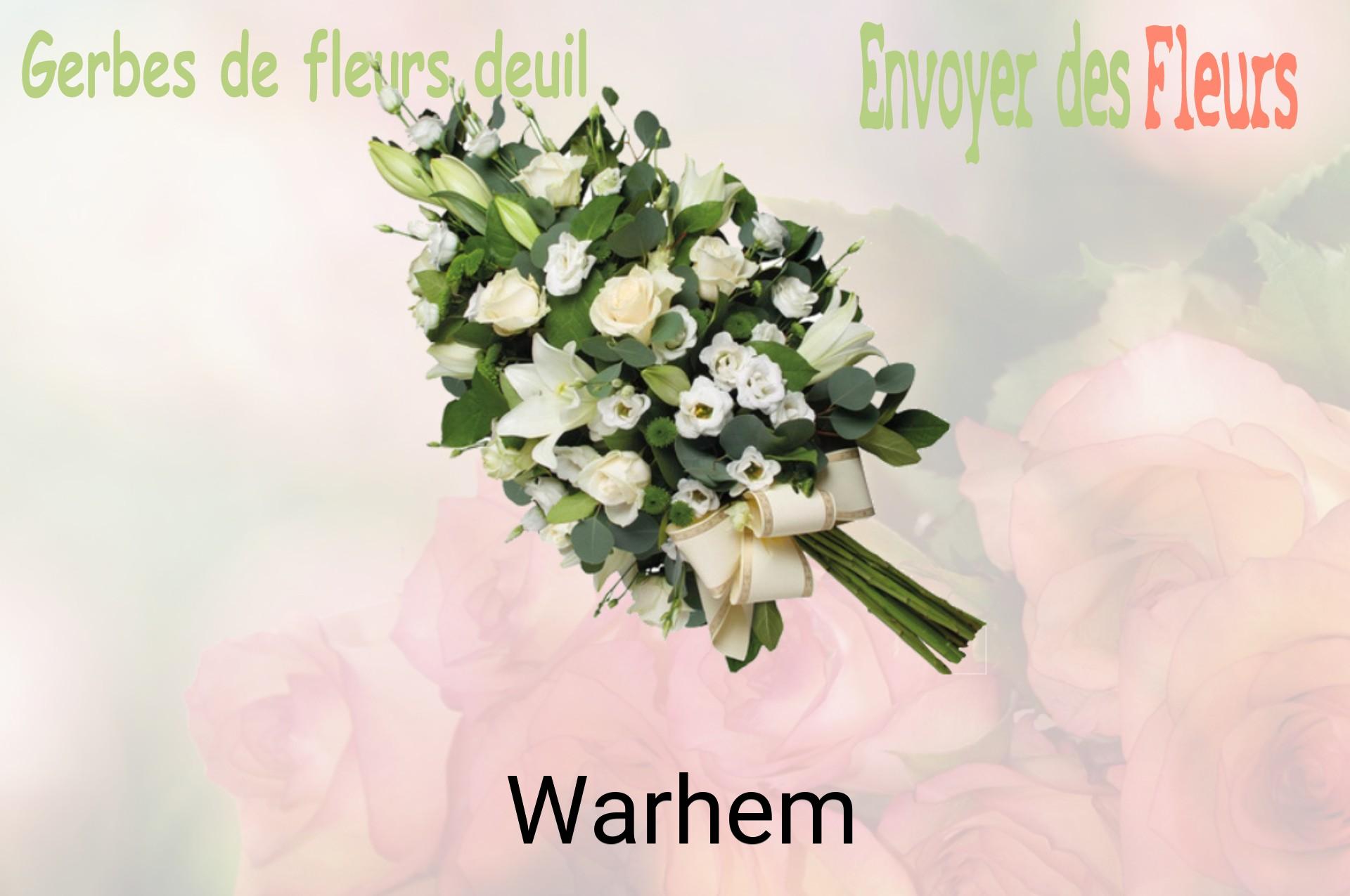 Gerbe de fleurs de deuil livrée à Warhem